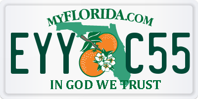 FL license plate EYYC55