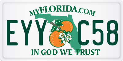 FL license plate EYYC58