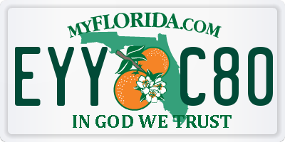 FL license plate EYYC80