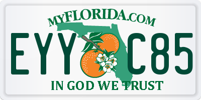FL license plate EYYC85