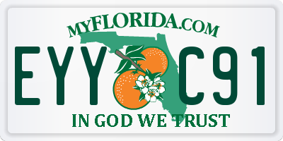 FL license plate EYYC91