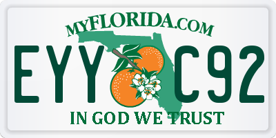FL license plate EYYC92