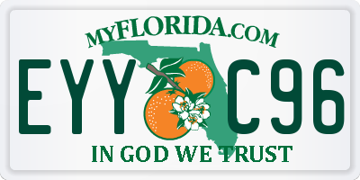 FL license plate EYYC96