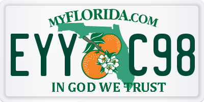FL license plate EYYC98