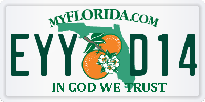 FL license plate EYYD14