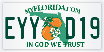 FL license plate EYYD19