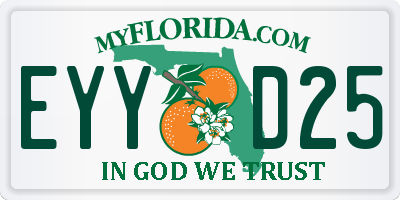 FL license plate EYYD25
