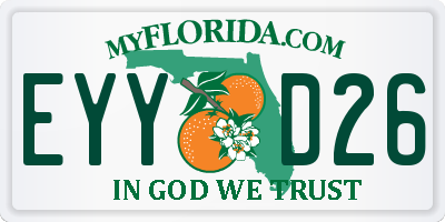 FL license plate EYYD26
