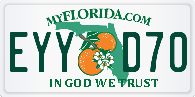 FL license plate EYYD70