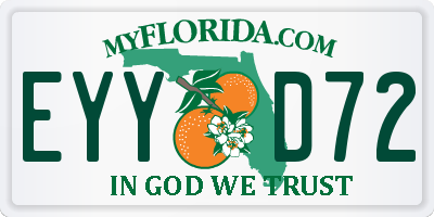 FL license plate EYYD72