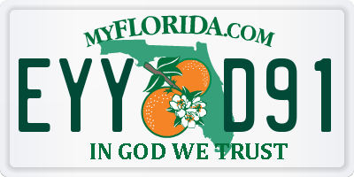 FL license plate EYYD91