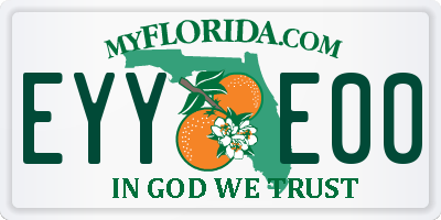 FL license plate EYYE00