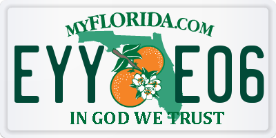 FL license plate EYYE06