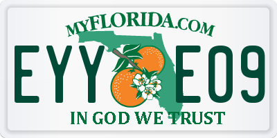 FL license plate EYYE09