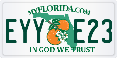FL license plate EYYE23