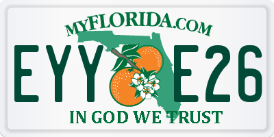 FL license plate EYYE26