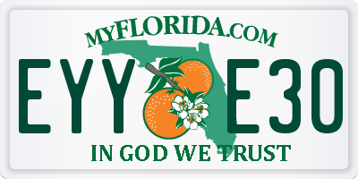 FL license plate EYYE30