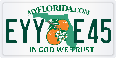 FL license plate EYYE45