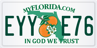 FL license plate EYYE76