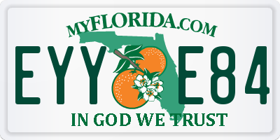 FL license plate EYYE84