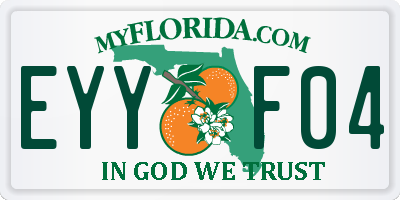 FL license plate EYYF04