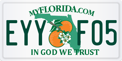FL license plate EYYF05