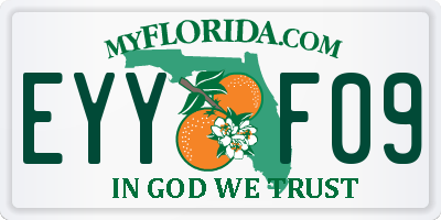 FL license plate EYYF09