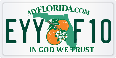 FL license plate EYYF10