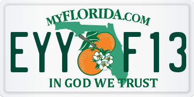 FL license plate EYYF13