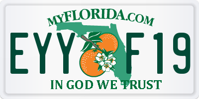FL license plate EYYF19