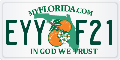 FL license plate EYYF21