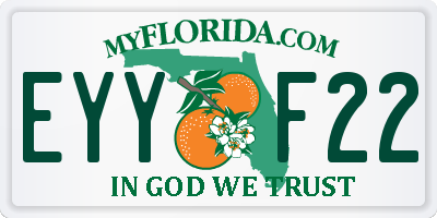 FL license plate EYYF22