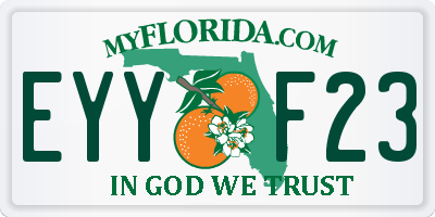 FL license plate EYYF23