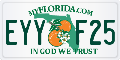 FL license plate EYYF25