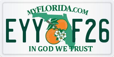 FL license plate EYYF26