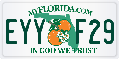 FL license plate EYYF29