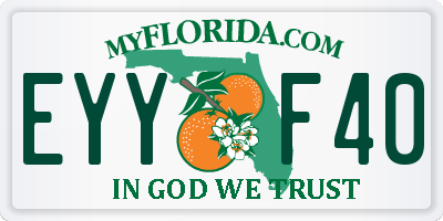 FL license plate EYYF40