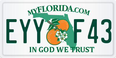 FL license plate EYYF43