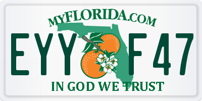 FL license plate EYYF47