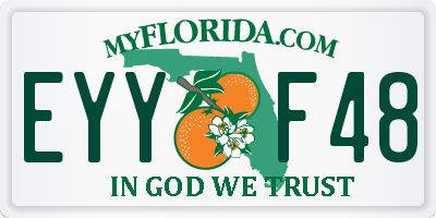 FL license plate EYYF48