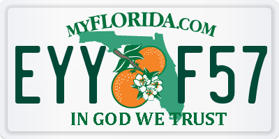 FL license plate EYYF57