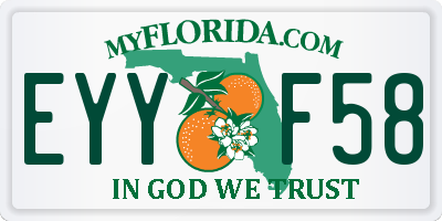 FL license plate EYYF58