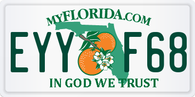 FL license plate EYYF68