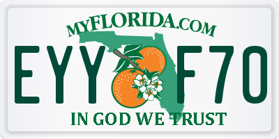 FL license plate EYYF70