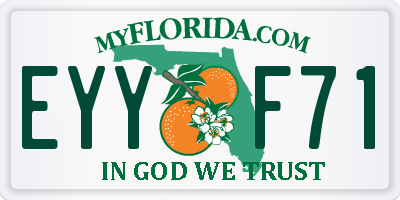 FL license plate EYYF71