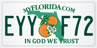 FL license plate EYYF72