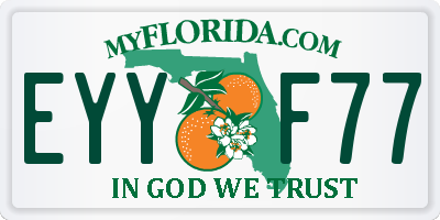 FL license plate EYYF77