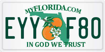 FL license plate EYYF80