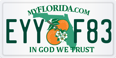 FL license plate EYYF83