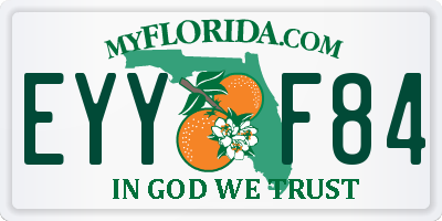 FL license plate EYYF84